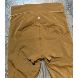 LULULEMON Power Thru High Rise Tight 25" Womens 6 Copper Brown Leggings W5CVIS